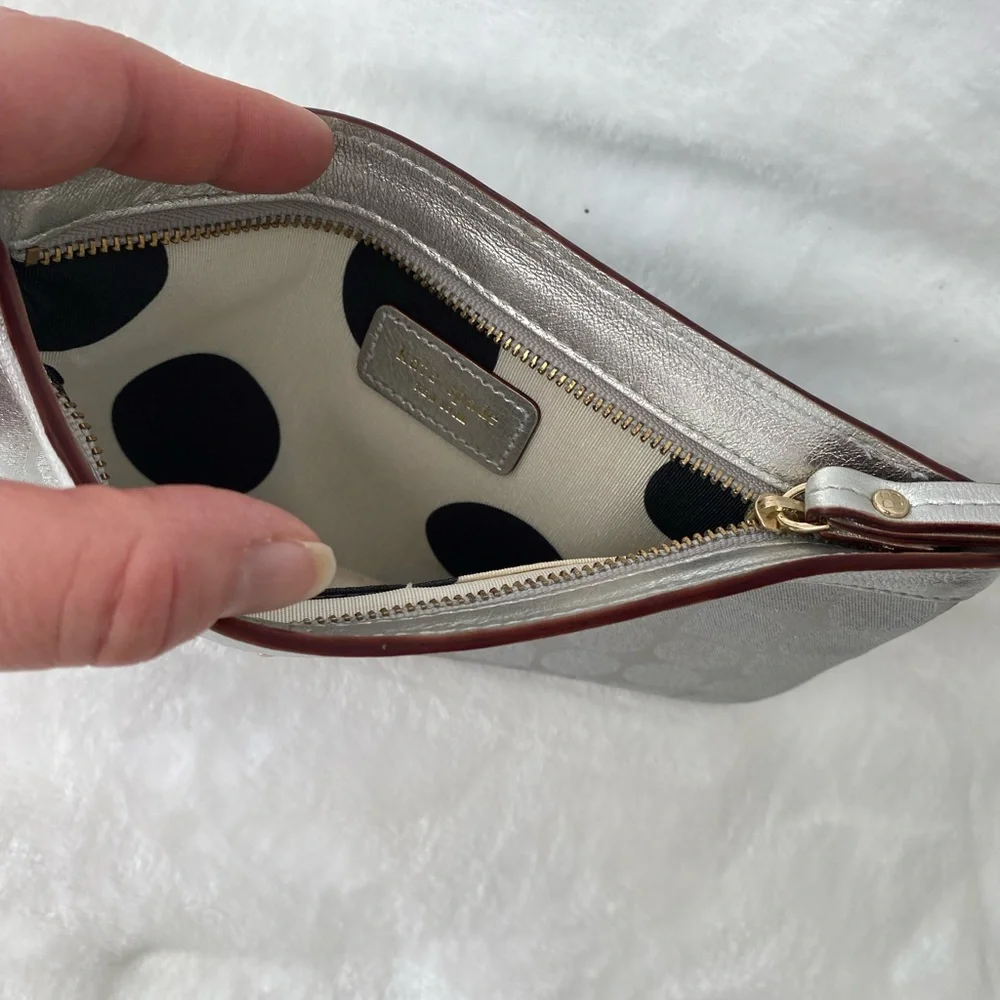 Kate Spade Silver Wristlet